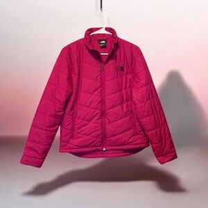 The North Face Women's Fuchsia Quilted Puffer Jacket Medium